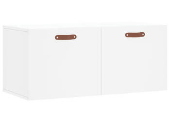 Szafka wisząca biała 80x365x35 cm materiał drewnopochodny WM-830052