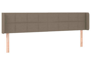 Zagłówek do łóżka z LED taupe 183x16x78/88 cm tkanina WM-3123254