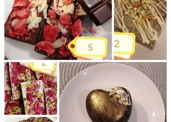 Czekolada dubajska, deserowa, biała, bombki z piankami