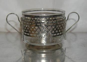 cukiernica vintage w metalowym koszyczku_Dd