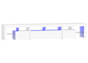Szafka pod TV z oświetleniem LED biała 230x365x40 cm WM-3152786