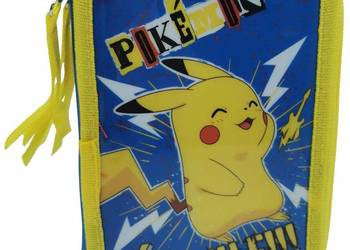 Piórnik Pokemony Pikachu z Wyposażeniem Trzykomorowy 39 el.