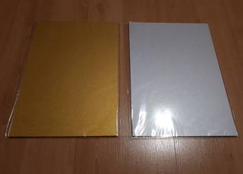 Papier Curious Metallics 300 g A4 piaskowe złoto + białe srebro
