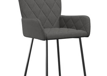 Krzesła stołowe 2 szt. ciemnoszare obite tkaniną WM-344832
