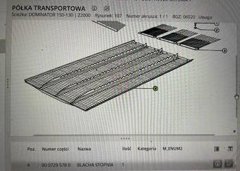Claas Dominator Avero podłoga podsiewacza Blacha stopniowana