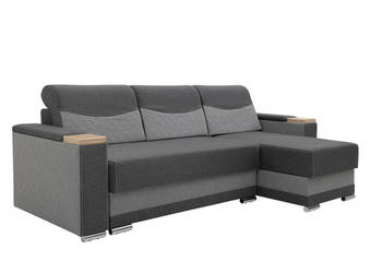 Narożnik Tapicerowany Dwukolorowy Szary DAVOS