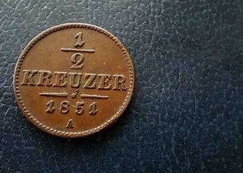 Stare monety 1/2 krajcara 1851 Austria