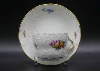 Kwiecista filiżanka do mokki espresso, Miśnia Meissen , stan witrynowy