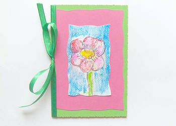 wiosenne kartki, kartki z kwiatami, kartki ręcznie malowane