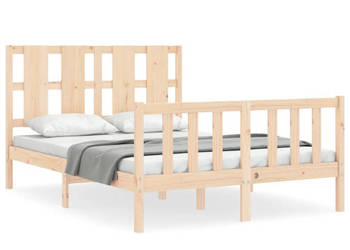 Rama łóżka z wezgłowiem lite drewno WM-3192201