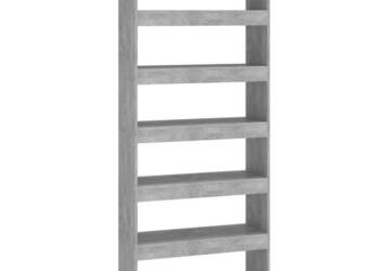 Regał na książki/przegroda szarość betonu 80x30x198 cm WM-811731