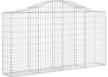Kosze gabionowe 15 szt 200x30x100/120cm galwanizowane żelazo WM-3145443