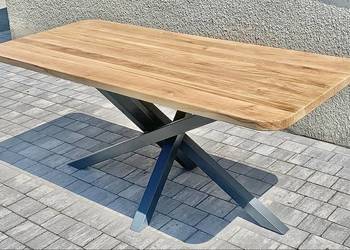 Stół dębowy pająk 240cm w stylu loftowym industrialny lity dąb