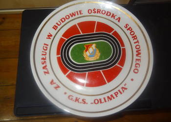 Porcelana Chodzież talerz Olimpia Poznań 1948