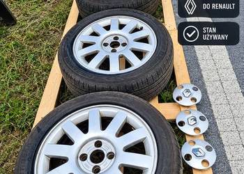 Koła aluminiowe Renault 16" + opony letnie 205/50 R16 + 3 dekielki