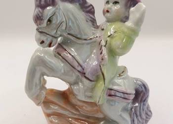KOŃ/DZIECKO PORCELANA CUKIERKOWA FIGURKA