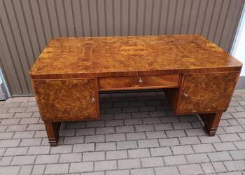 Biurko ART-DECO Orzech Unikat Politura Stare Antyk Po Renowacji .