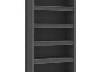 Regał na książki szary 80x35x154 cm lite drewno sosnowe WM-821691