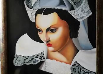 Kopia obrazu Tamary Łempickiej"Bretońska dziewczyna"