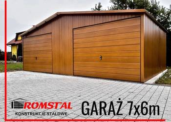 Garaż Blaszany DREWNOPODOBNY różne wymiary - Wiaty - Romstal A21v6