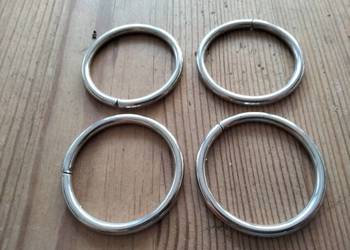 Kółko rymarskie metalowe srebrne 37.5*31*3 mm