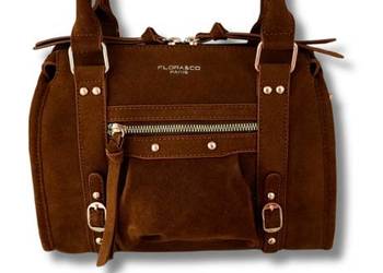 Torebka zamszowa camel pojemna viralowy model skóra ekologiczna