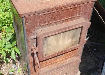 Piec koza stalowo-żeliwny 115 mm kominek piecyk warsztatowy garażowy budowl