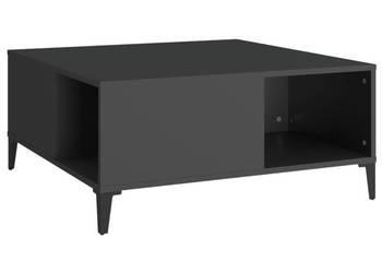 Stolik kawowy czarny 80x80x365 cm materiał drewnopochodny WM-821101