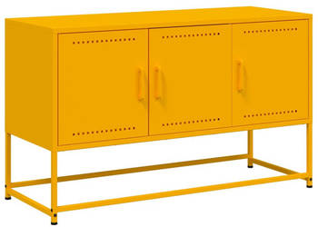 Szafka pod telewizor musztardowa 1005x39x605 cm stalowa WM-846479