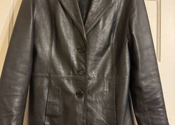 Marynarka damska S ze skóry naturalnej czarna kurtka Pinko