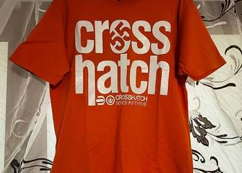 Pomarańczowa Koszulka T-Shirt Bawełniana Cross Hatch Logo Streetwear XL
