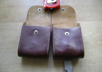 Starocie z PRL - Zestaw 2 x Etui skórzane po lampie błyskowej AMILUX TANIO