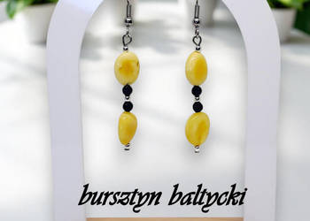 Kolczyki z BURSZTYNU, bursztyn bałtycki, SZAFIR #688
