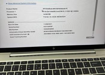 Laptop Elitebook HP 840 G8 i5-1135G7@2.4GHz, 16GB RAM, 256 SSD
