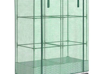 Podwyższona donica ze szklarnią wygląd rattanu 80x40x123 cm WM-4015838