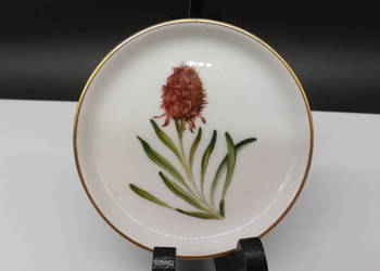 Kolekcjonerska podstawka ROSENTHAL München – Motyw botaniczny, złocenia