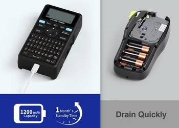 Supvan E11 drukarka etykiet przenośna Bluetooth ładowana USB-C 4 ROLKI
