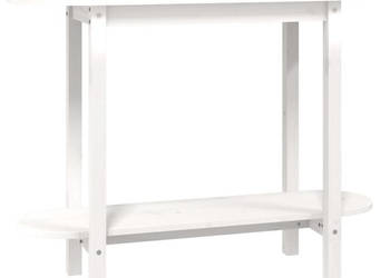 Stolik konsolowy biały 110x40x80 cm lite drewno sosnowe WM-822298