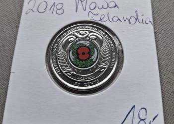 NOWA ZELANDIA--50 CENTÓW-2018 r (ZAWIESZENIE BRONI W 1918 r)