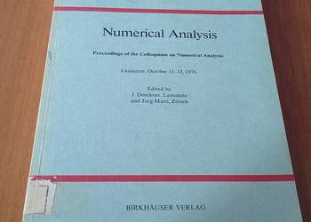 Numerical analysis proceedings of the Colloquium ... J. Descloux, J. Marti Numerical analysis proceedings of the Colloquium ... J. Descloux, J. Marti