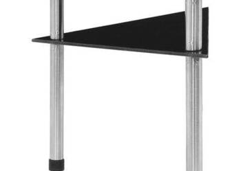 vidaXL Półka kuchenna, czarna, 49,5x35x26, hartowane szkło(SKU:249526)