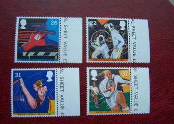 Wielka Brytania 1991 MNH Mi. 1341/44 Sport Olimpiada studenc Wielka Brytania 1991 MNH Mi. 1341/44 Sport Olimpiada studenc