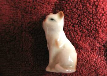 Kot - miniatura - figurka porcelana - 3 x 1,5 x 1,5 cm