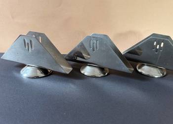 3 serwetniki metalowe vintage