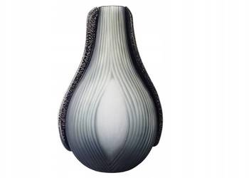 Nowoczesny szklany wazon DESIGN piękny 2 szary