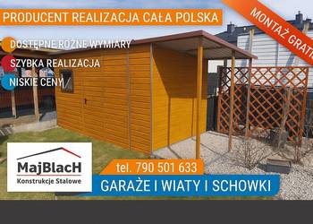 Wiatka Narzędziowa Złoty Dąb|Schowek Narzędziowy|Wiata ogród–Maj-Blach