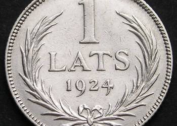 ŁOTWA 1 LATS 1924 - SREBRO