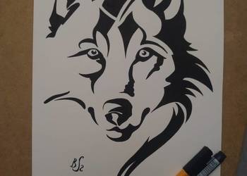 Rysunek: wilk # 2 - cienk - blok t. A4 250 g/m2