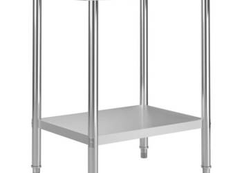 Kuchenny stół roboczy z rantem 80x60x93 cm stal nierdzewna WM-51187