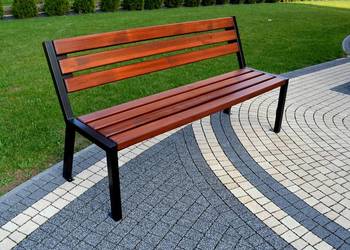 ławka miejska ogrodowa parkowa z oparciem loftowa 180cm W090